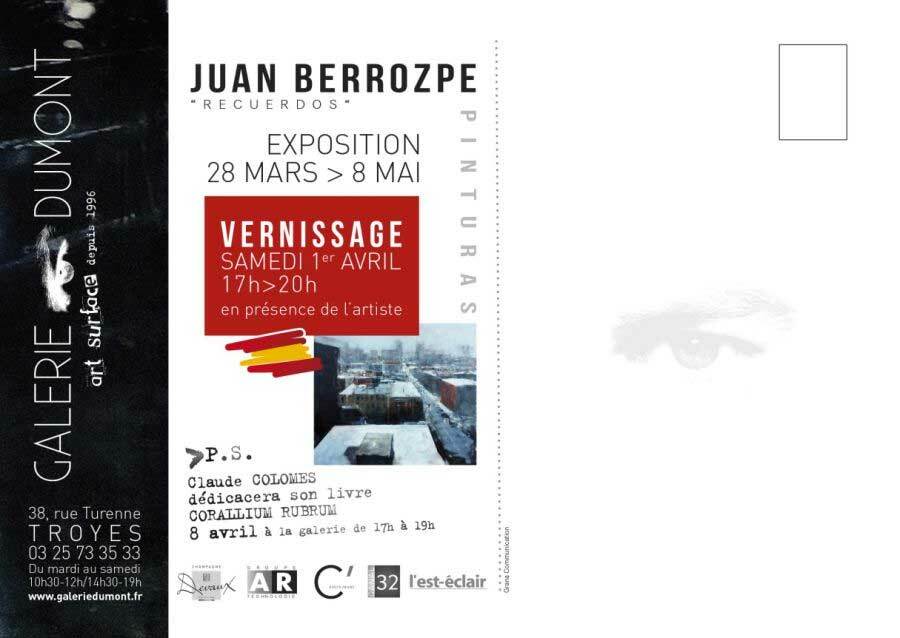 Juan Berrozpe expone en Troyes, Francia
