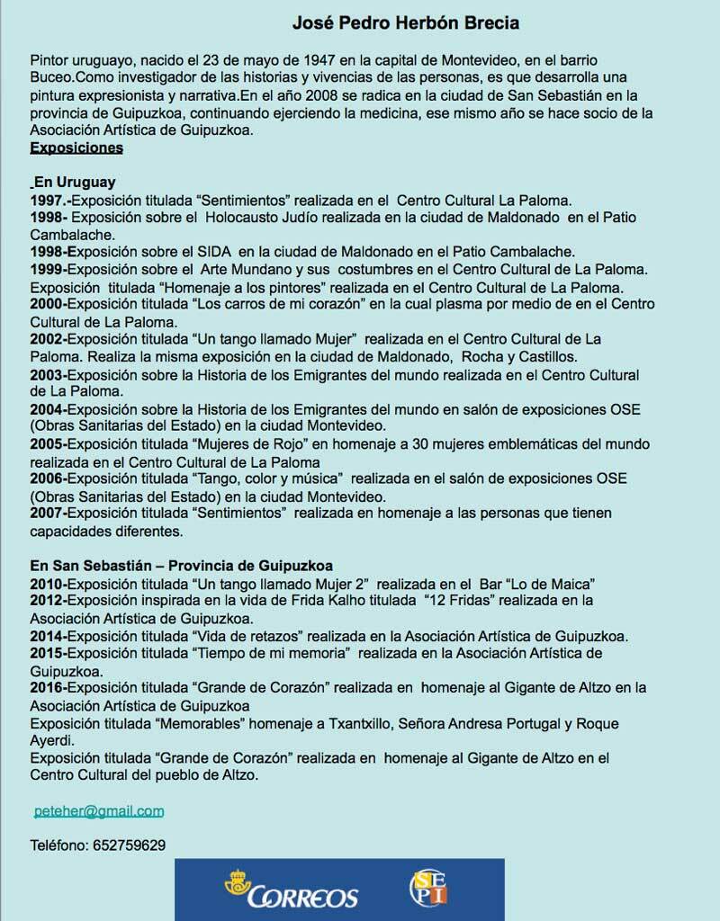 José Pedro Herbón 'Pete', en Correos