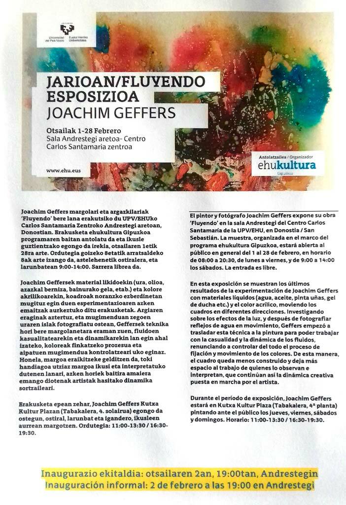 Exposiciones de Joachim Geffers en febrero de 2018