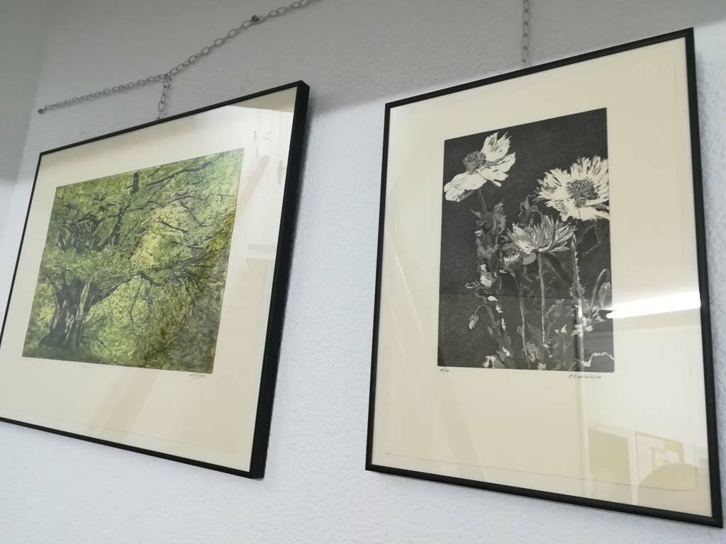 Exposición de Maite Arrieta en el Hall de entrada de la asociación artística