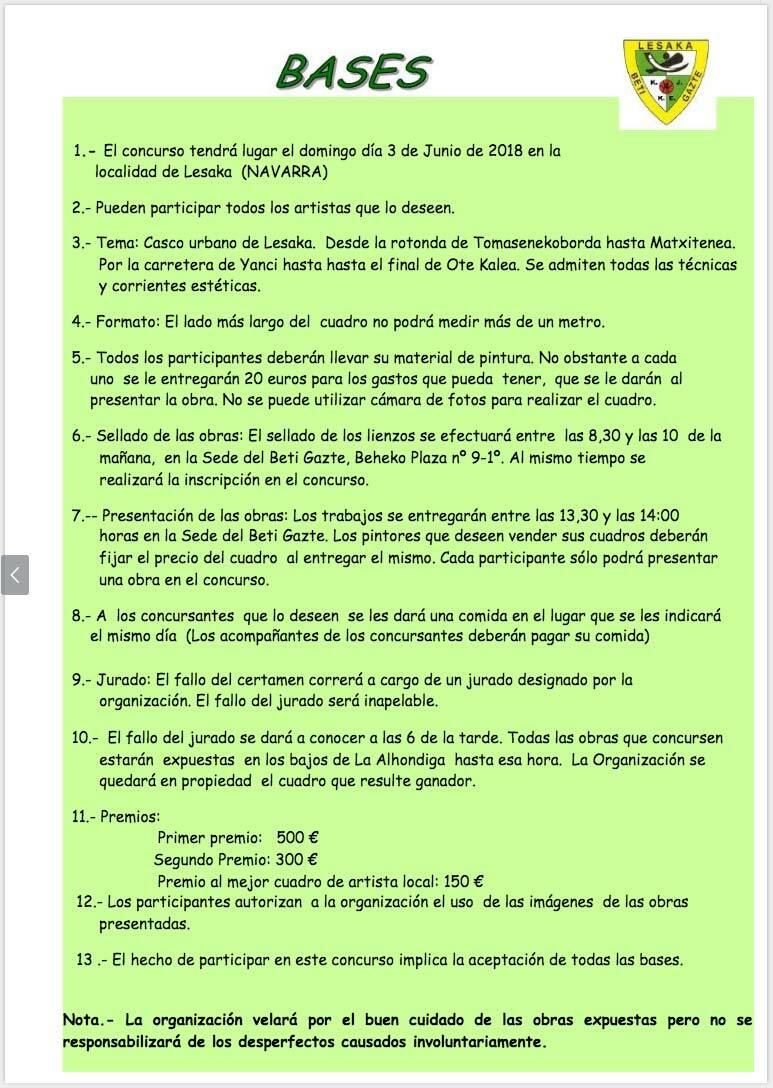 Concurso de pintura rápida en Lesaka