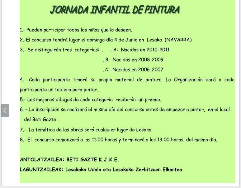 Concurso de pintura rápida en Lesaka
