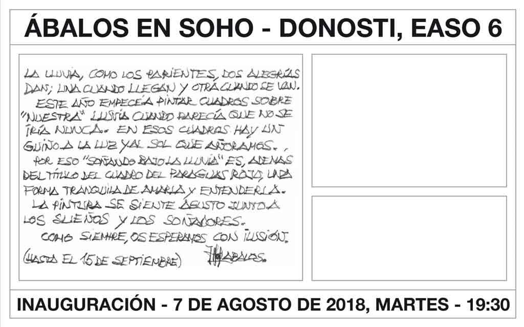 Exposición de Ábalos en Soho de Donostia