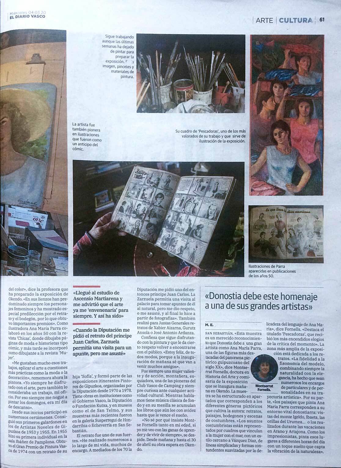 Exposición homenaje a Ana María Parra en Okendo