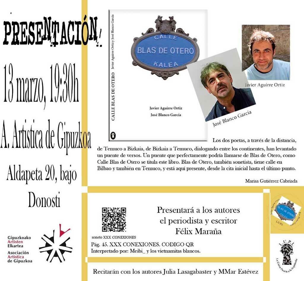Presentación del libro 'Calle Blas de Otero'