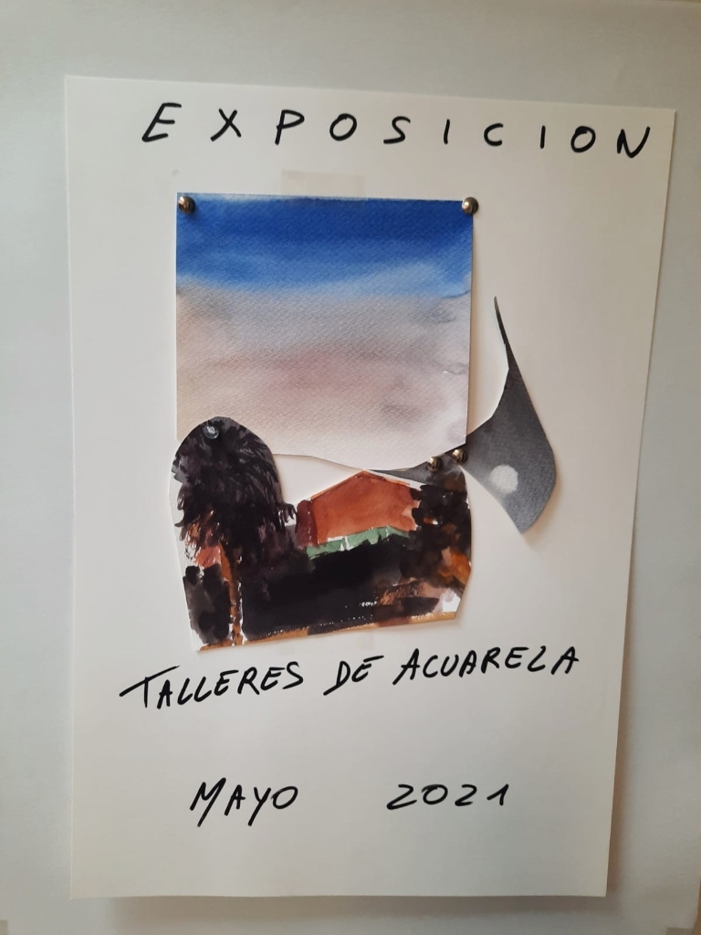 Cartel exposición acuarela AAG
