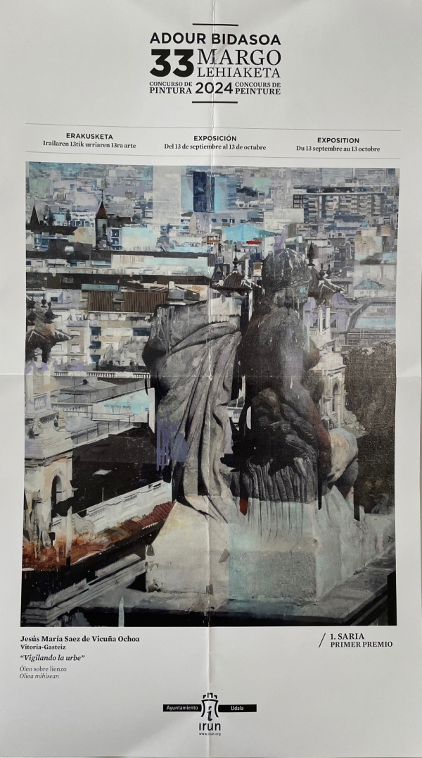Cartel con ganador del primer premio Adour-Bidasoa