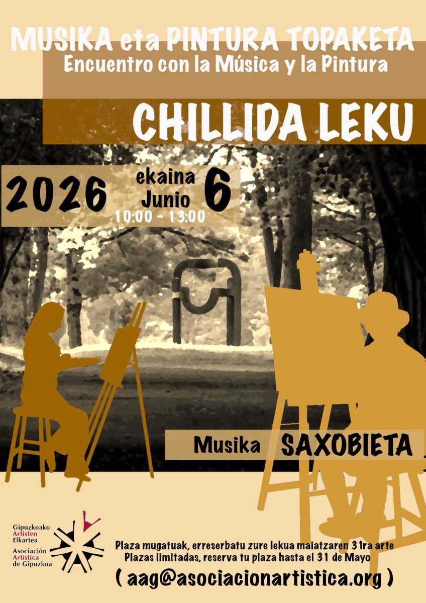 Cartel Música y Pintura en Chillida Leku